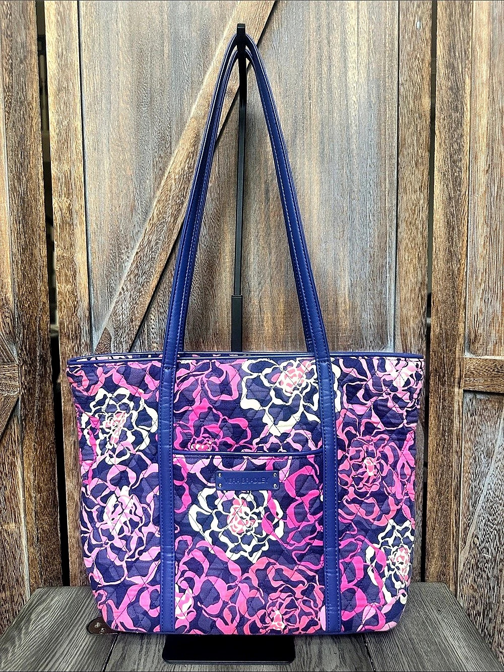 Vera Bradley Perfect Pocket Tote Floral Pink & Blue